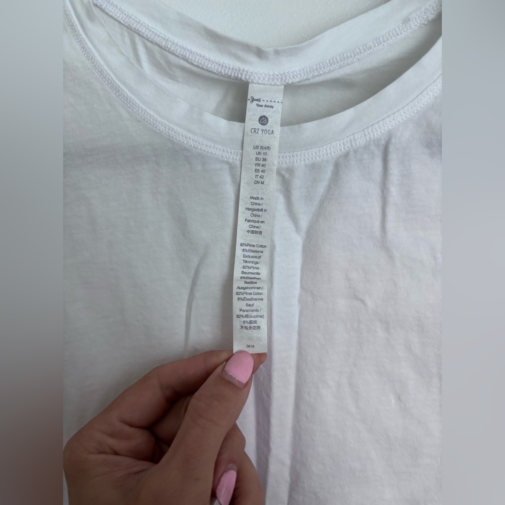 CRZ YOGA White Muscle Tank Top size S - Picture 4 of 5